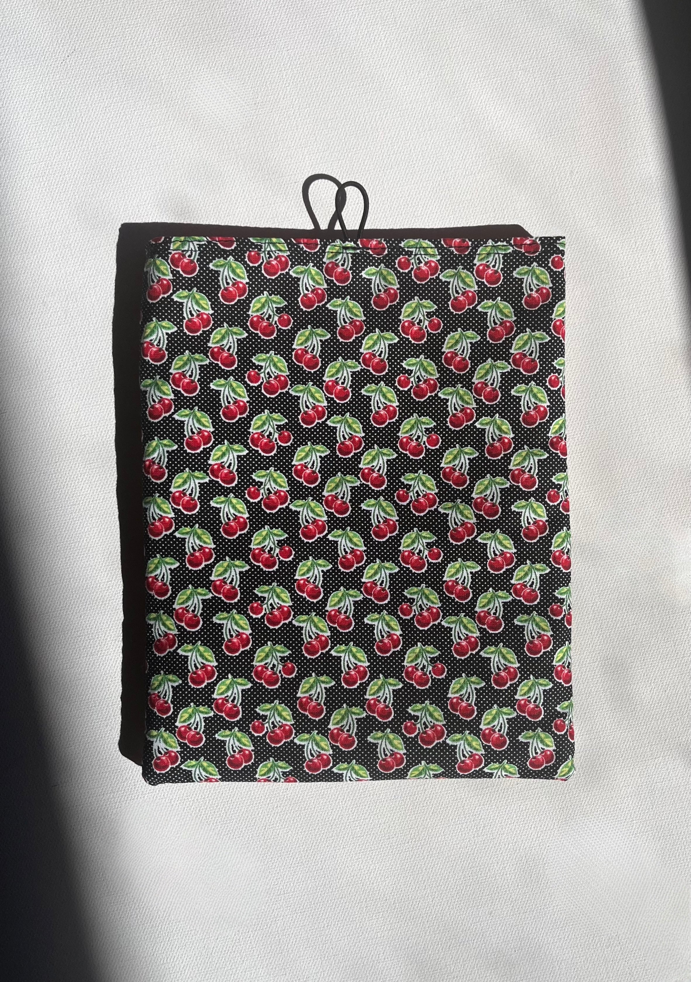 Bitty Cherry Polka Dot w Front Pocket Book Sleeve