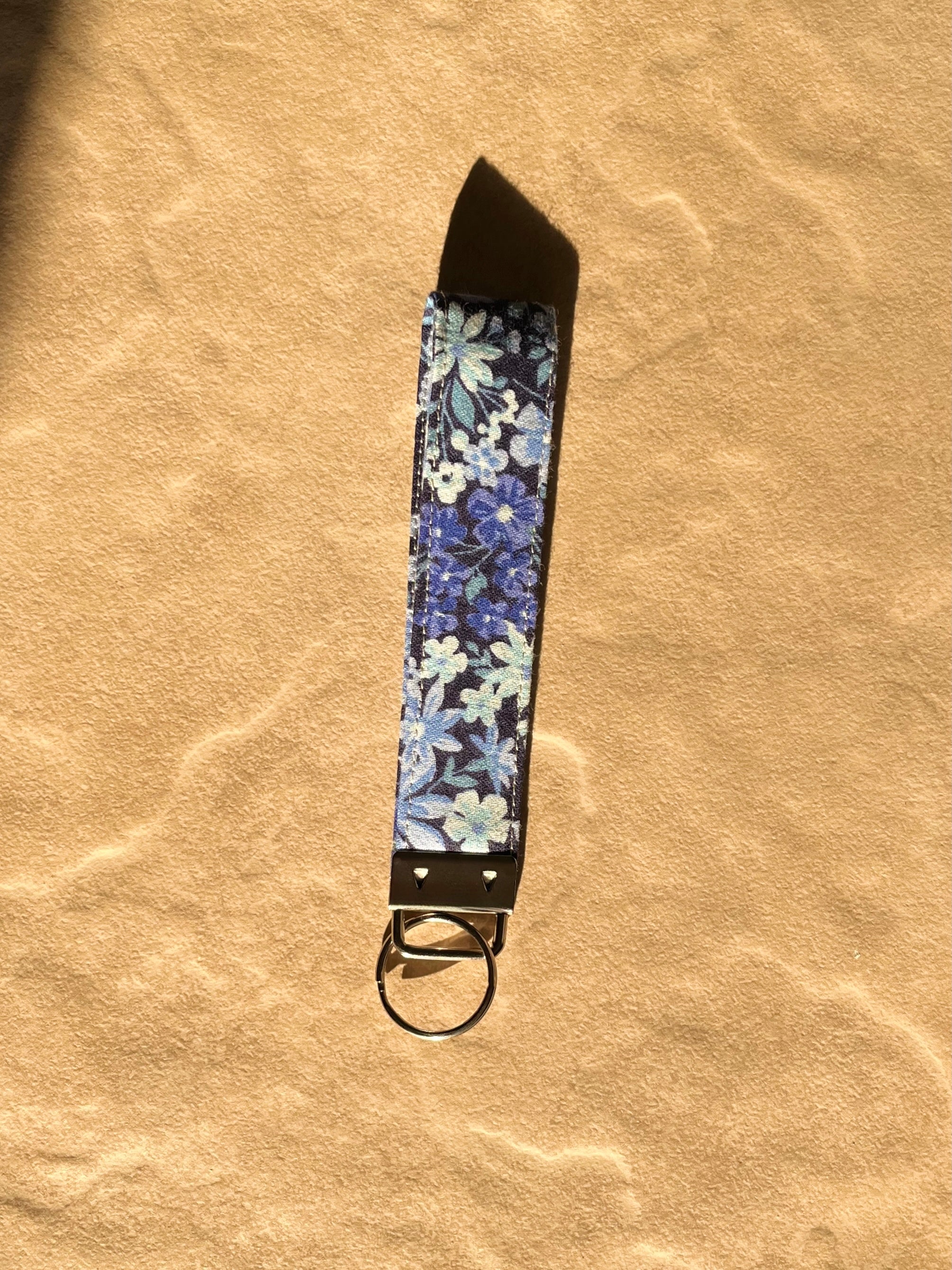 Blue Petals Wristlet