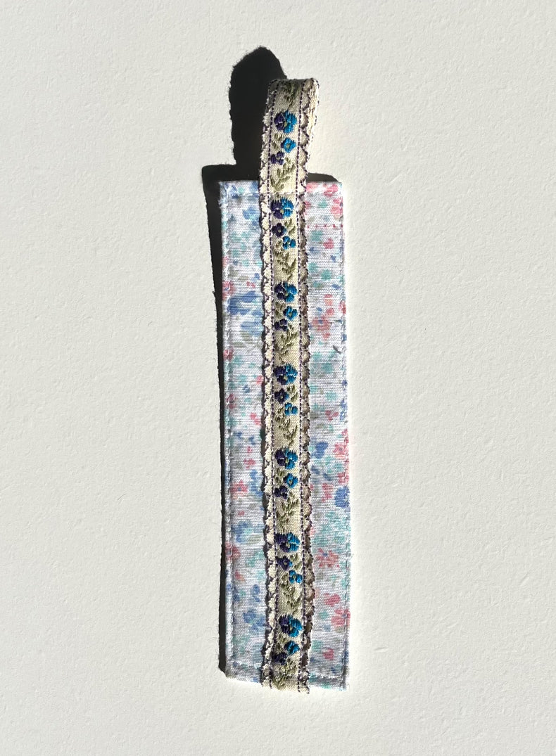 Floral Ribbon Long Bookmark