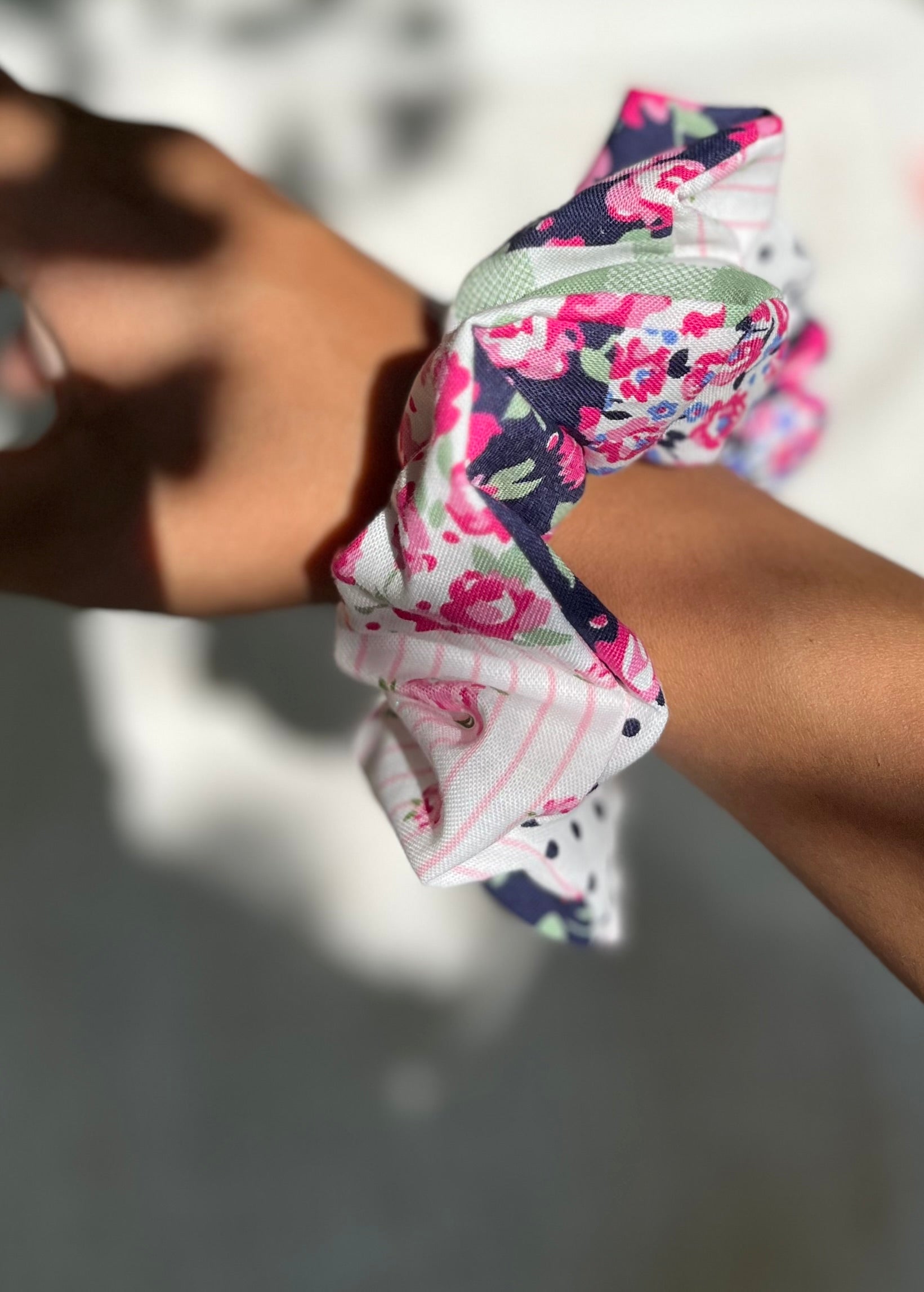 Rose Collage Scrunchie