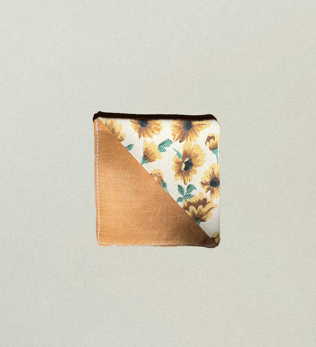 Canvas Sunflower Corner Bookmark