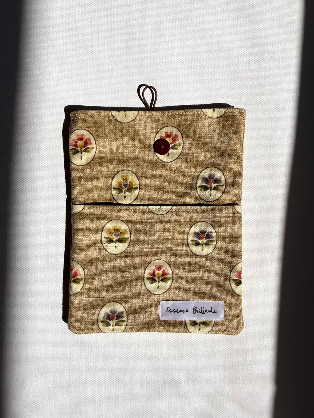 Floral Letter w Front Pocket Book Sleeve