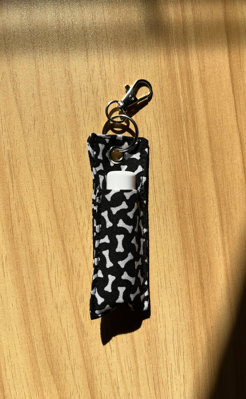 Dog Bone Print Chapstick/Lipstick Carrier