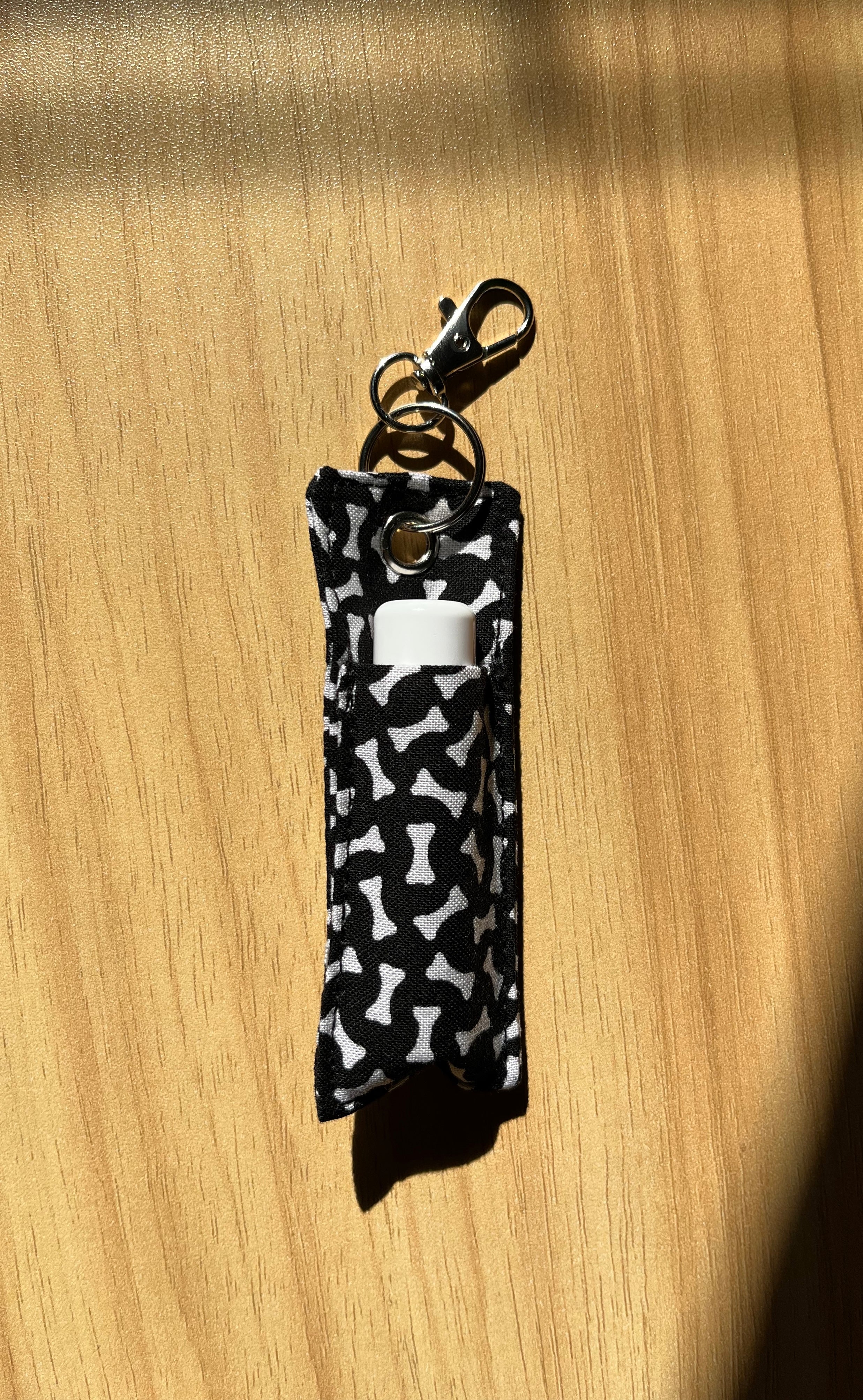 Dog Bone Print Chapstick/Lipstick Carrier