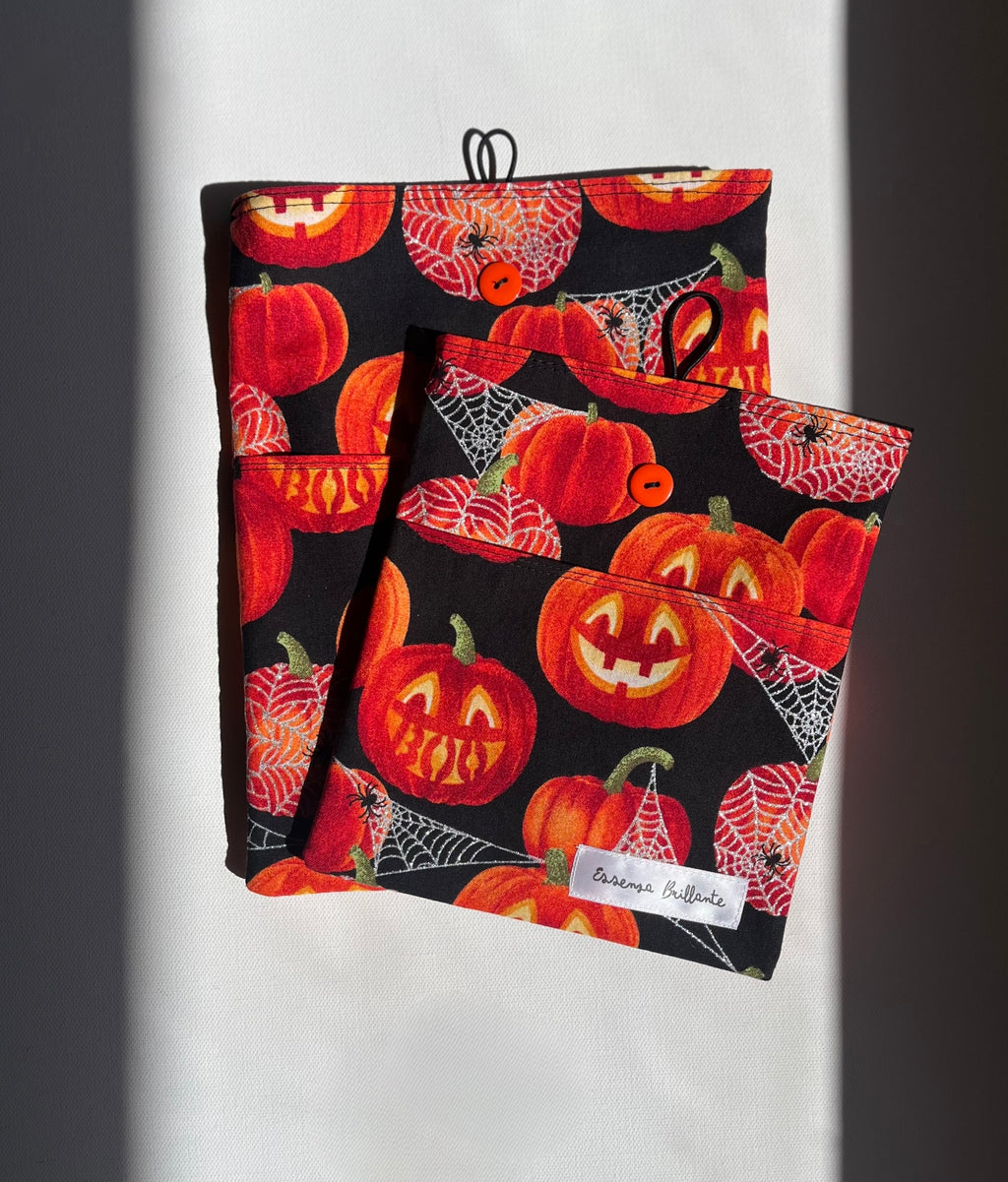 Halloween Print w Front Pocket Book Sleeve