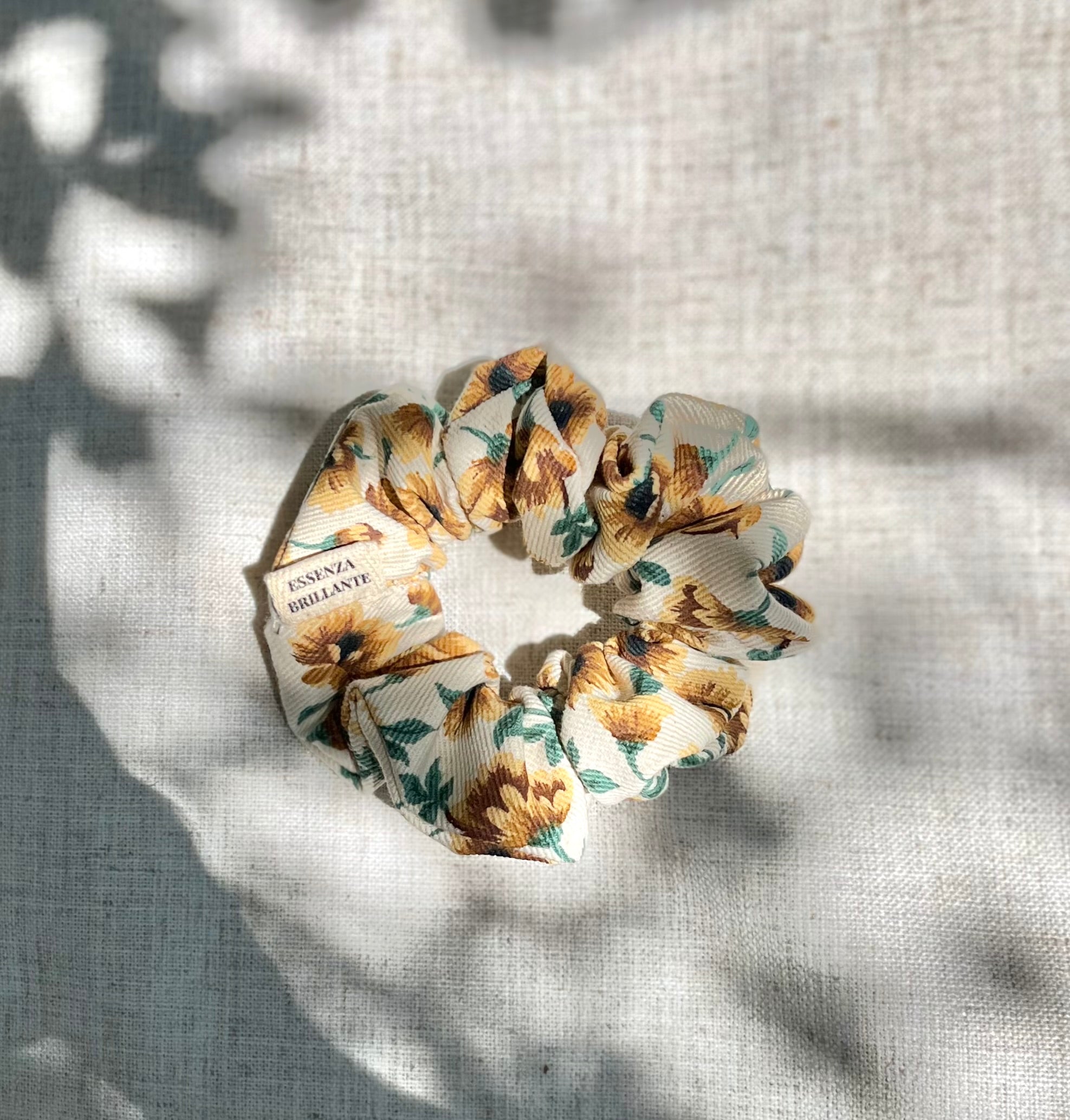 Canvas Sunflower Scrunchie