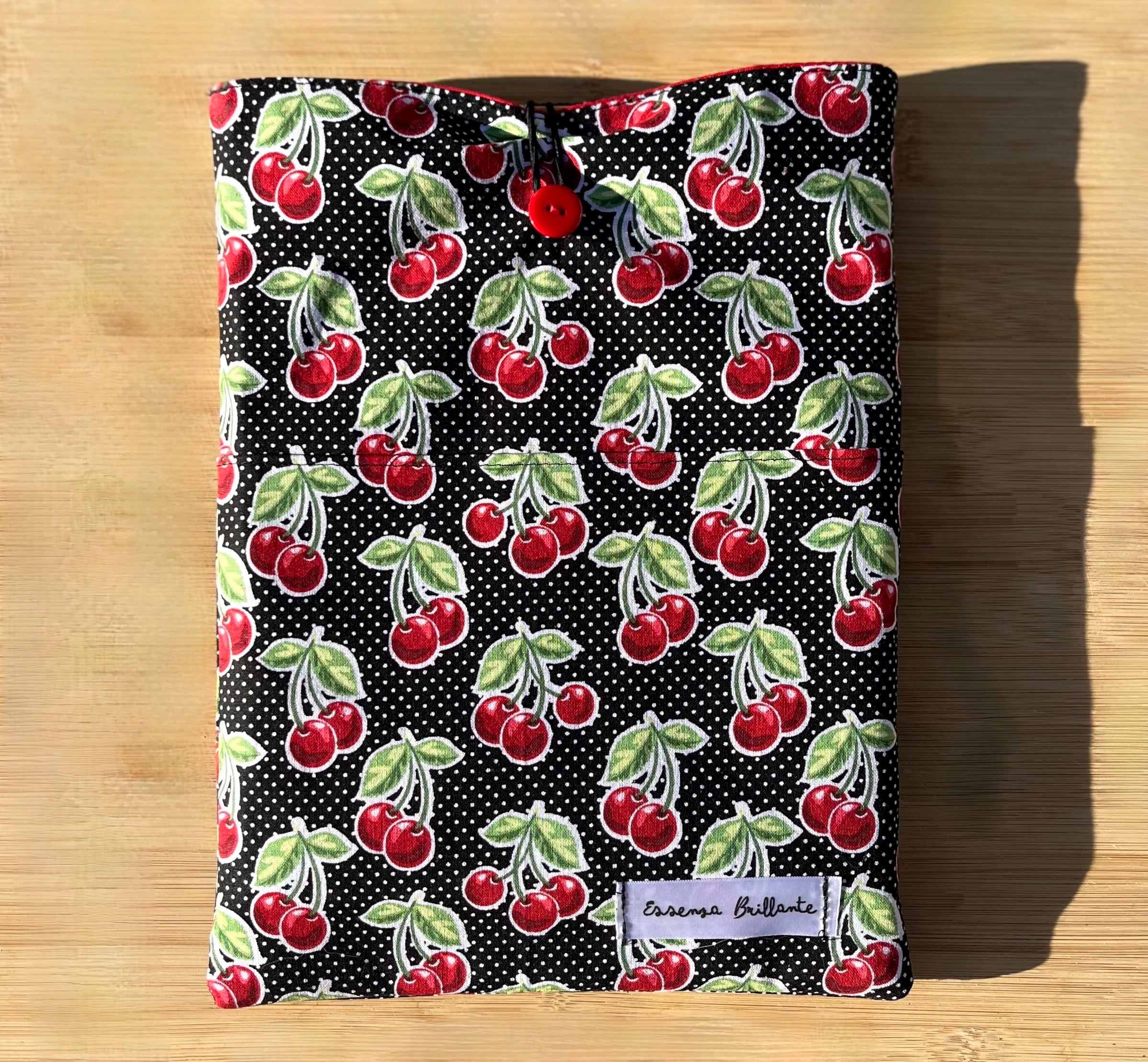 Cherry Polka Dot w Front Pocket