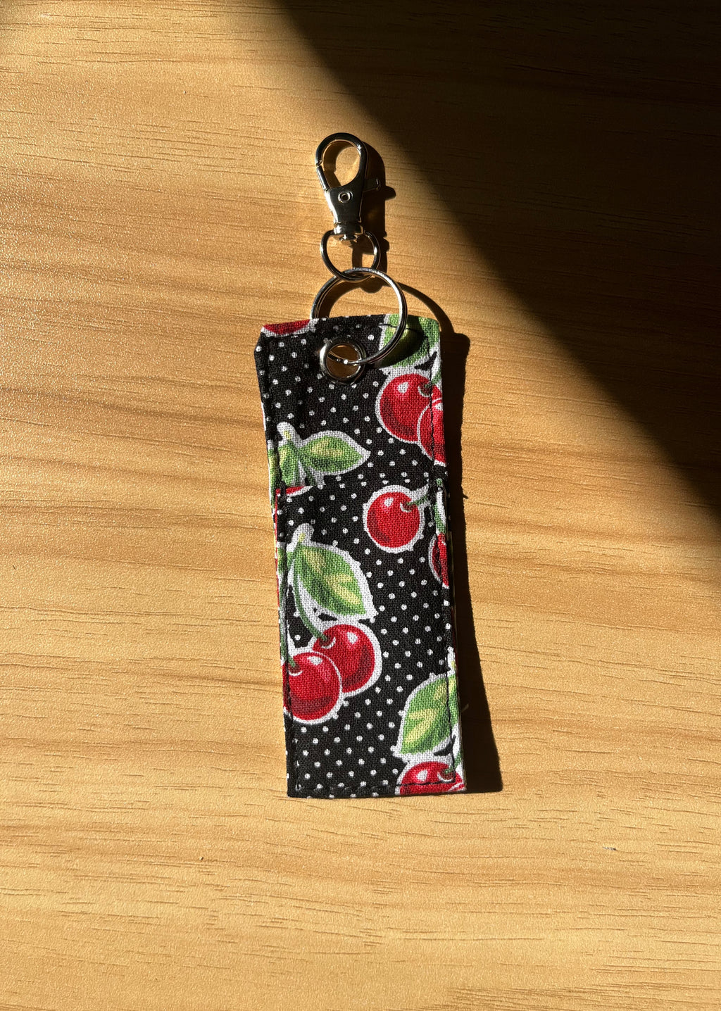 Big Cherry Print Chapstick/Lipstick Carrier