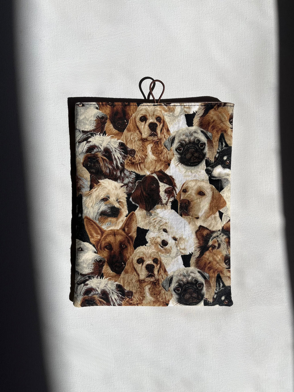 Dog Print w Front Pocket Book Sleeve