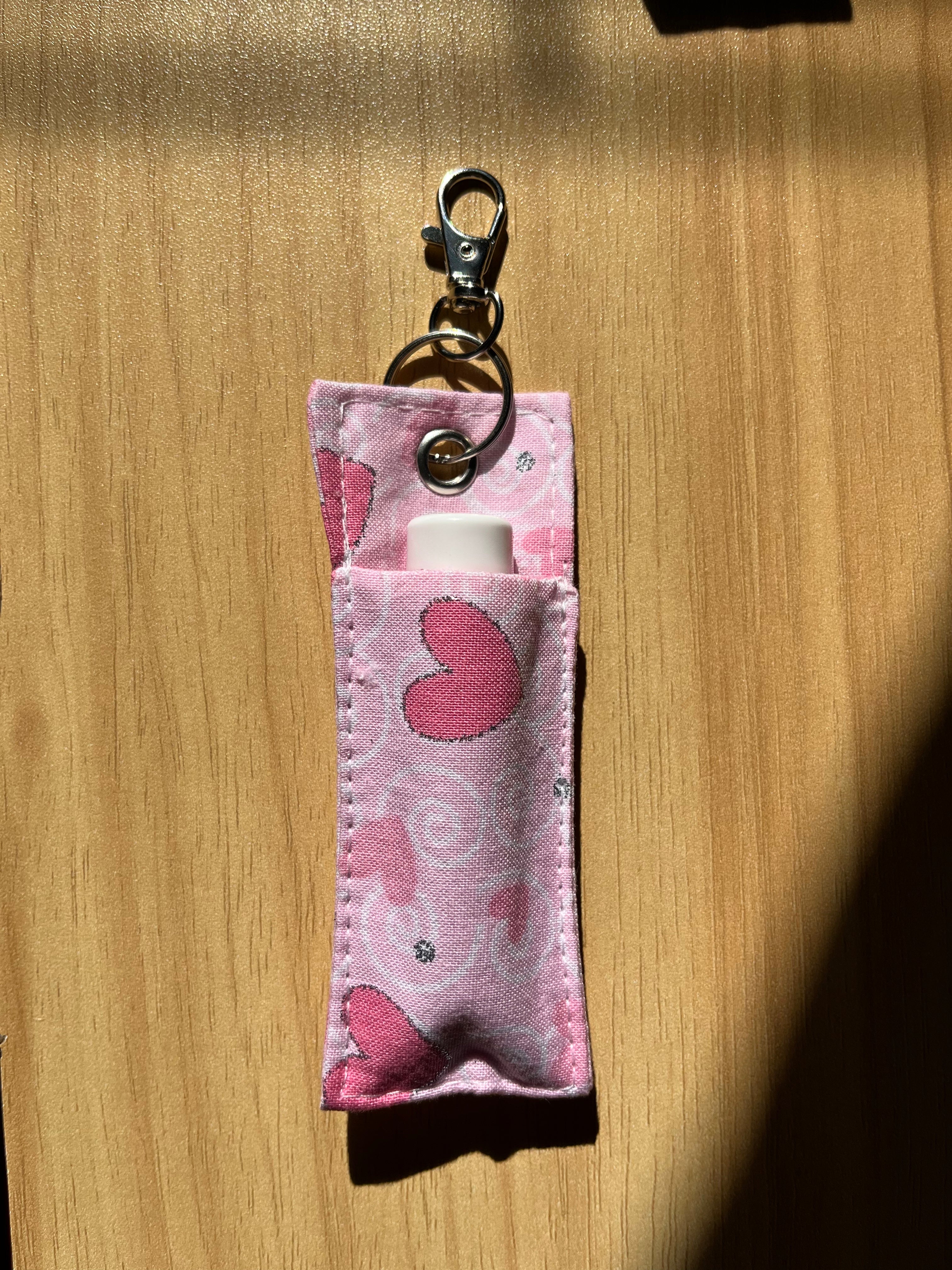 Heart Print Chapstick/Lipstick Carrier