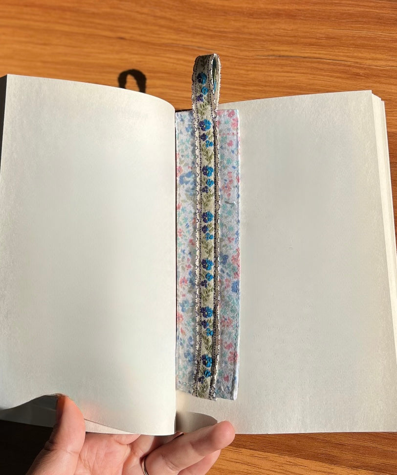 Floral Ribbon Long Bookmark