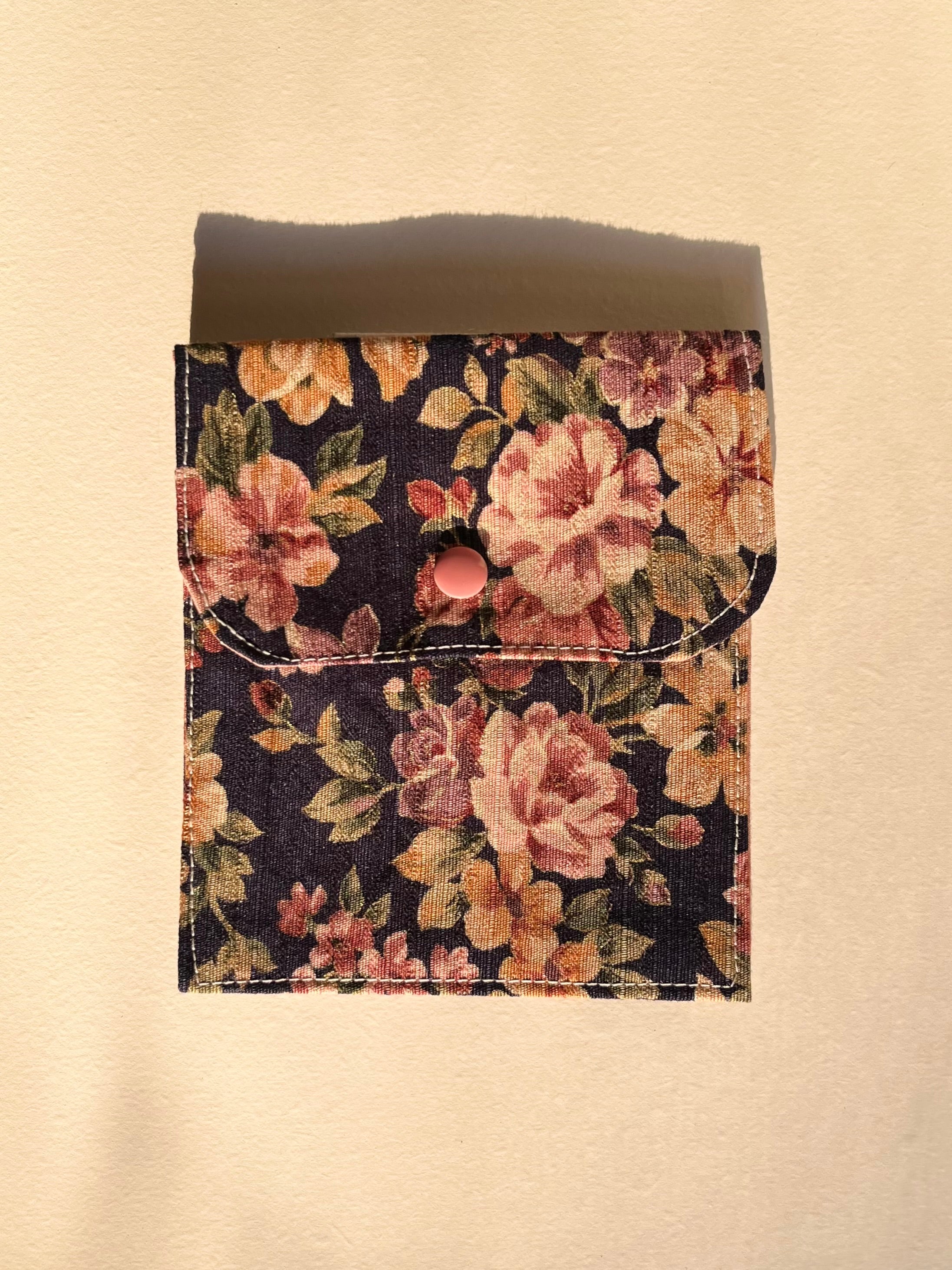 Floral Canvas Sanitary Pad Pouch