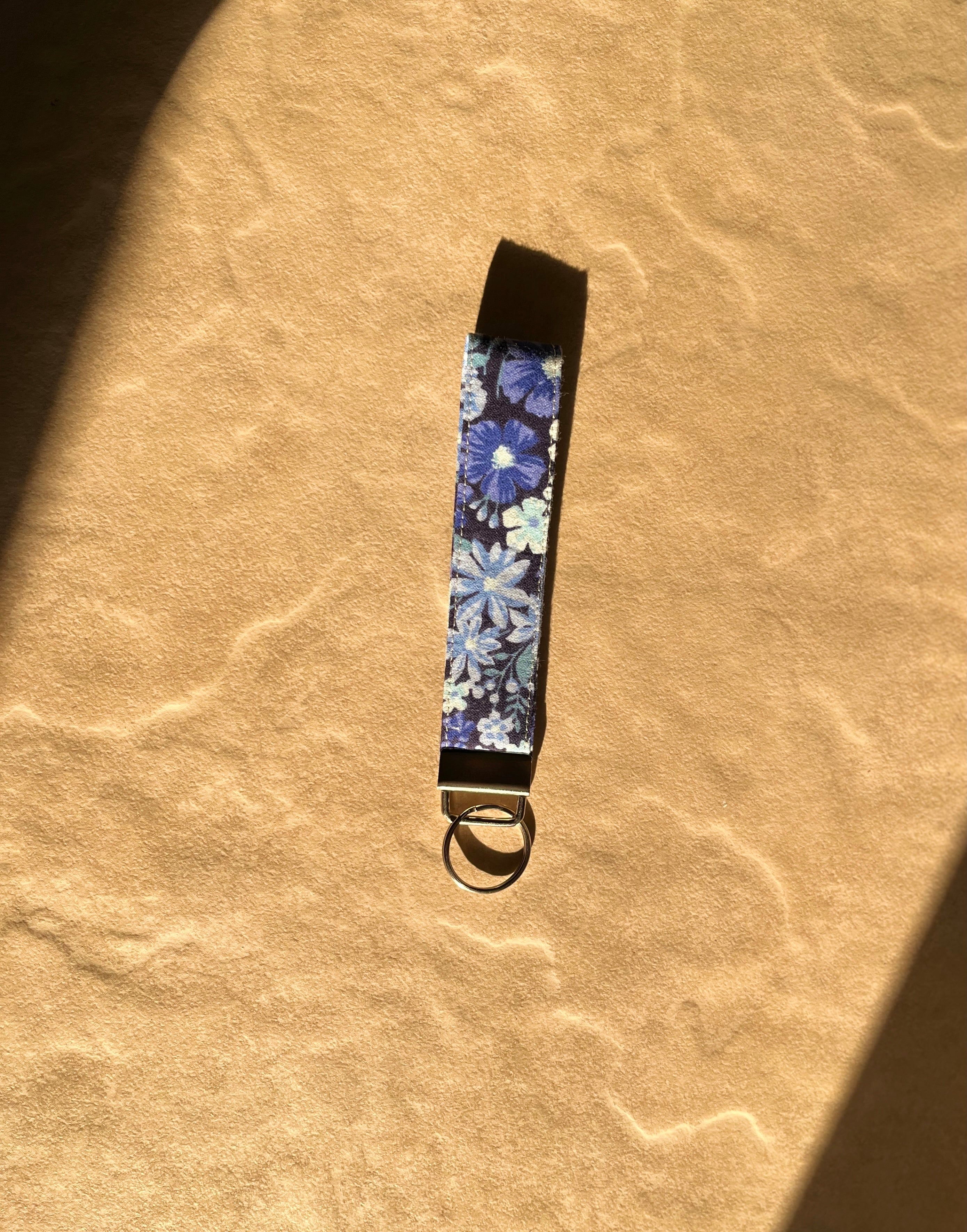 Blue Petals Wristlet