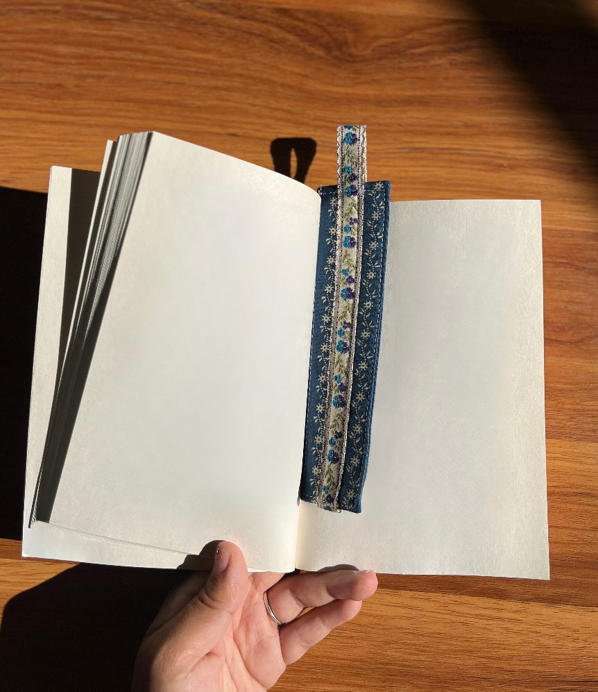 Floral Ribbon Long Bookmark