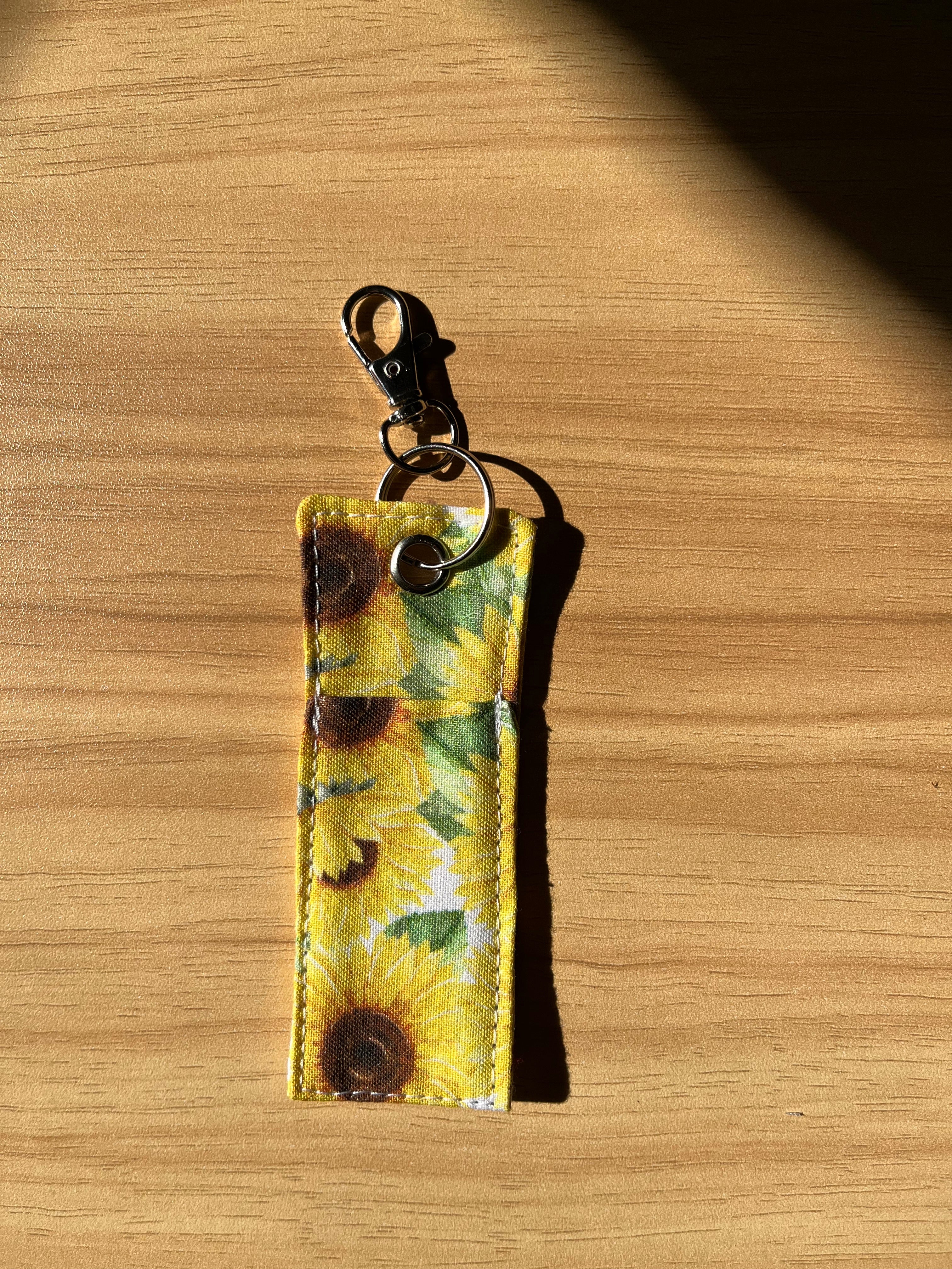 Sunflower Print Chapstick/Lipstick Carrier