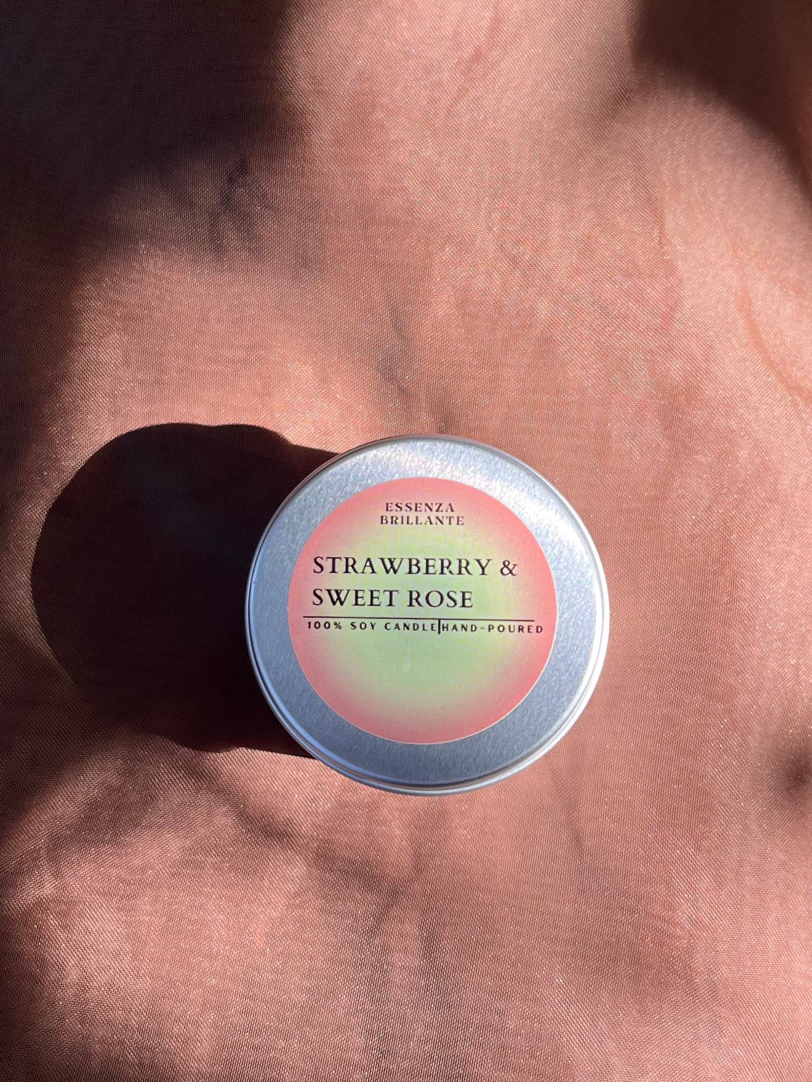 Strawberry & Sweet Rose Soy Wax Candle