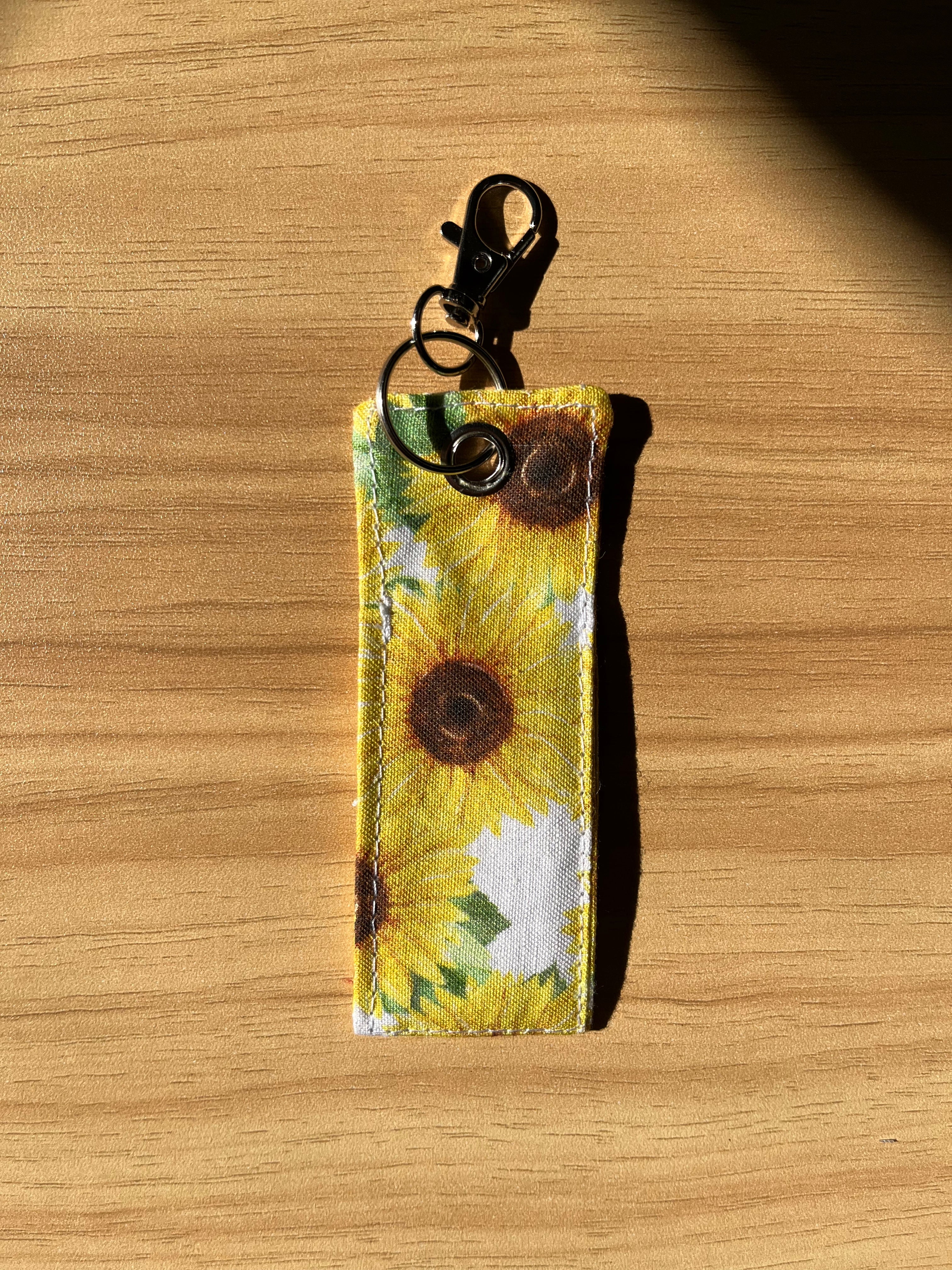 Sunflower Print Chapstick/Lipstick Carrier
