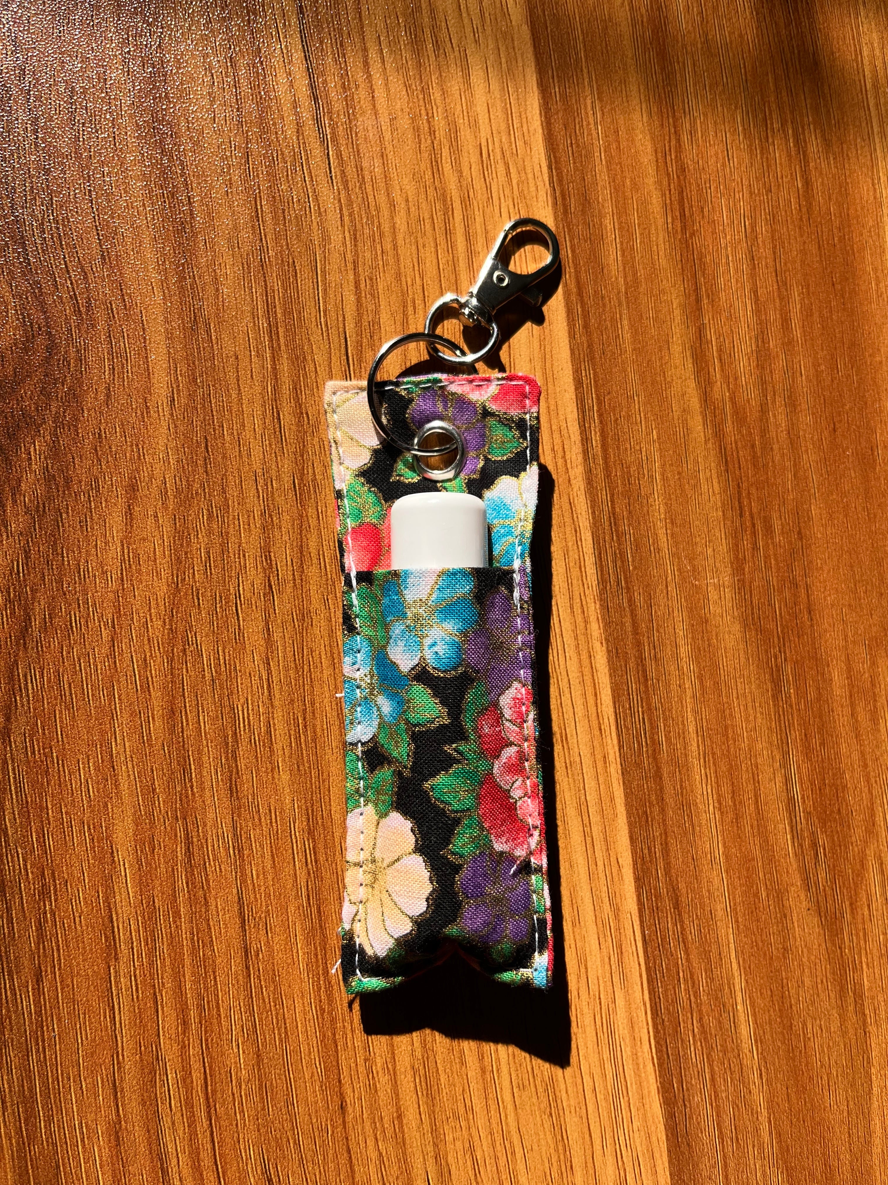 Vintage Bloom Print Chapstick/Lipstick Carrier