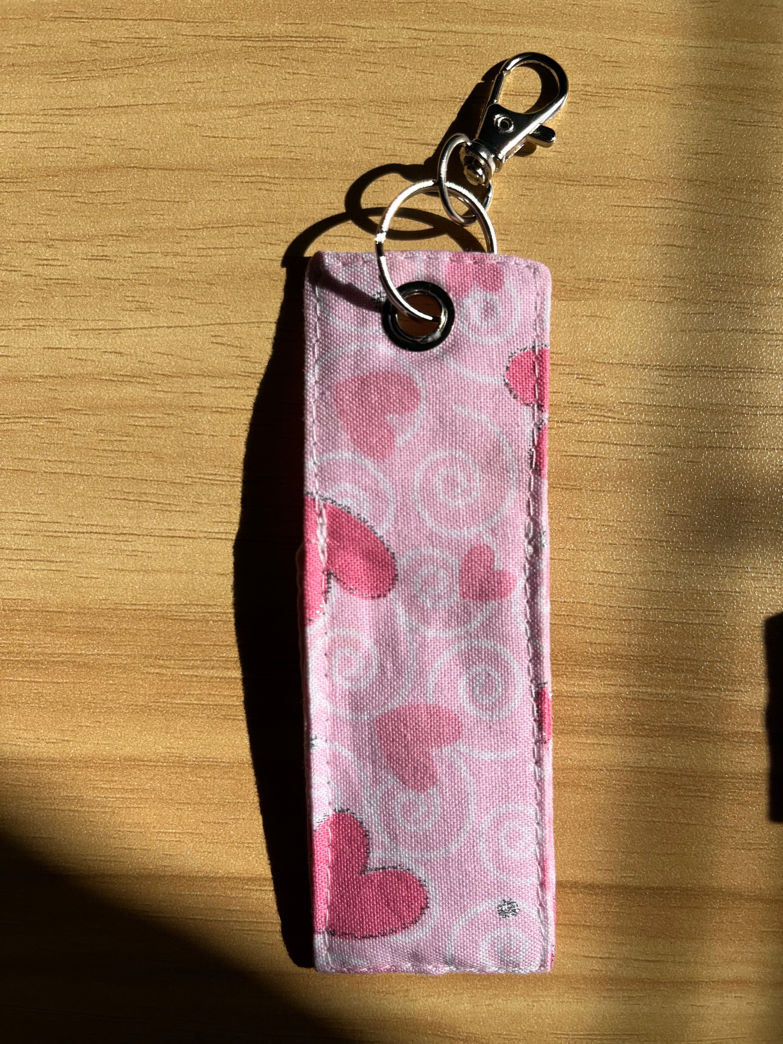 Heart Print Chapstick/Lipstick Carrier