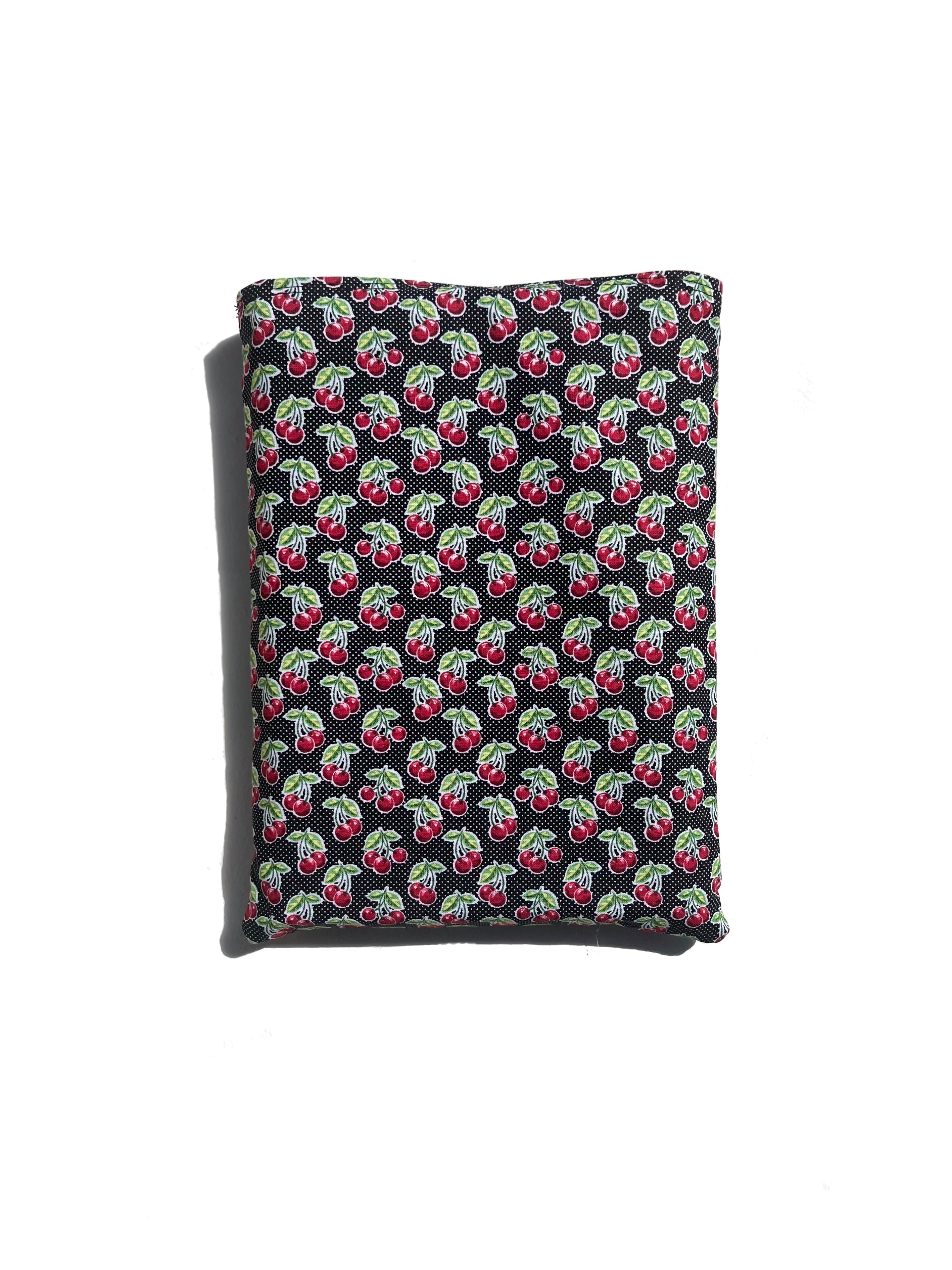 Bitty Cherry Polka Dot w Front Pocket Book Sleeve