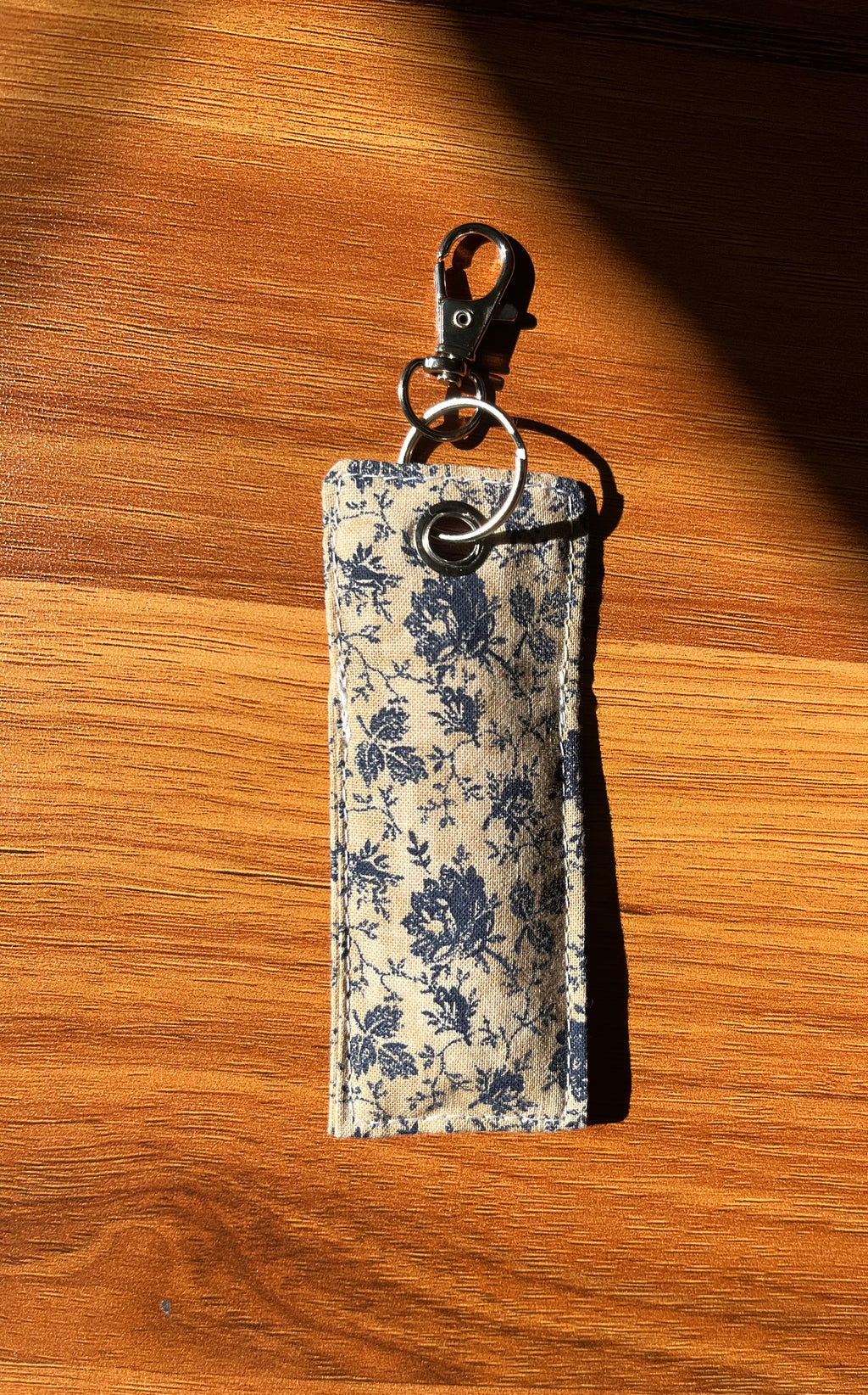 Blue Rose Print Chapstick/Lipstick Carrier