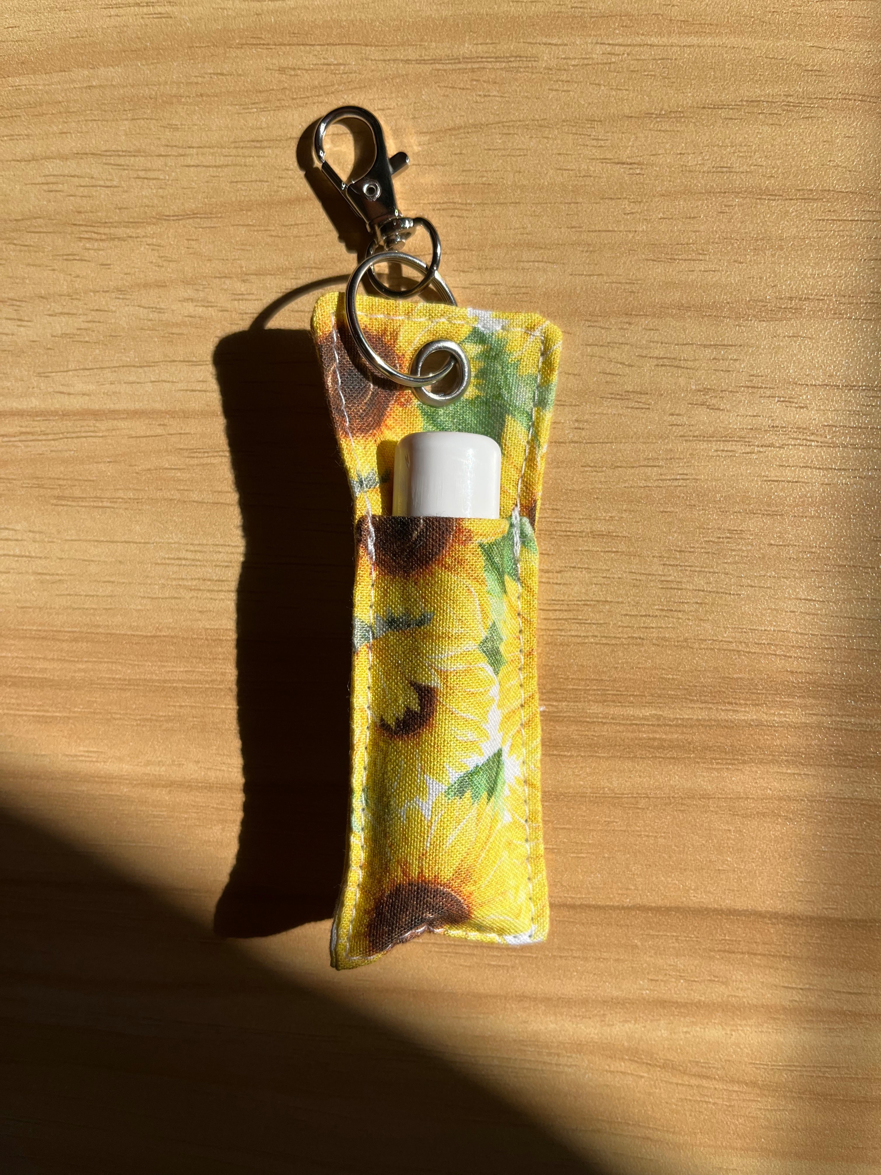 Sunflower Print Chapstick/Lipstick Carrier